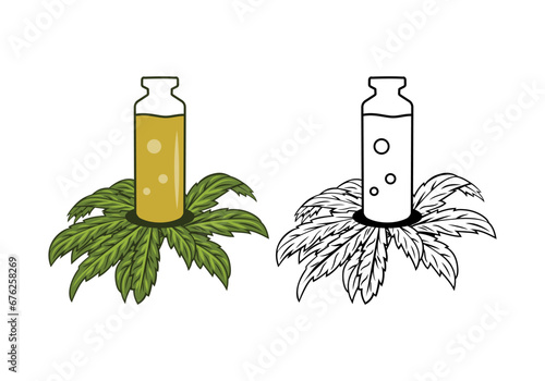 Cannabis Oil Design Illustration vector eps format , suitable for your design needs, logo, illustration, animation, etc.
