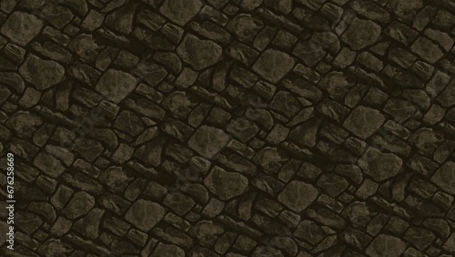 stone ramdom pattern brown for wall background or cover page photo