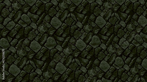 stone ramdom pattern green for wall background or cover page
