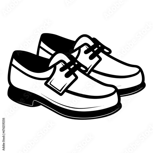 Hand Drawn Illustration of Casual Shoes