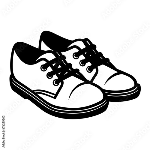Hand Drawn Illustration of Casual Shoes