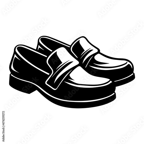 Hand Drawn Illustration of Casual Shoes
