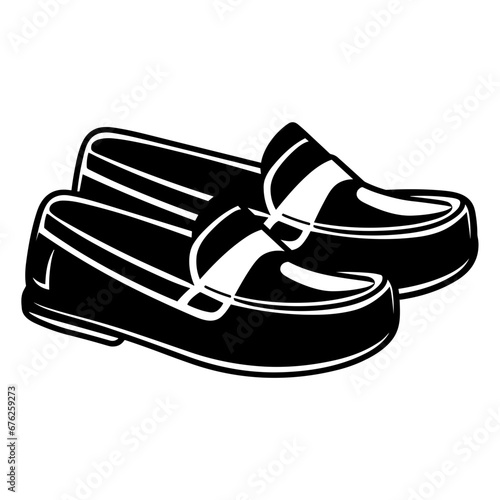 Hand Drawn Illustration of Casual Shoes