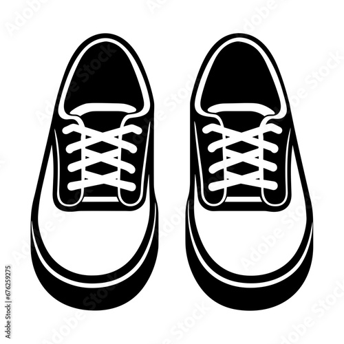 Hand Drawn Illustration of Casual Shoes