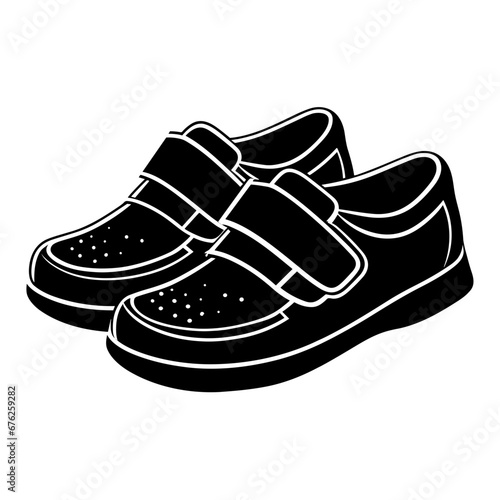 Hand Drawn Illustration of Casual Shoes