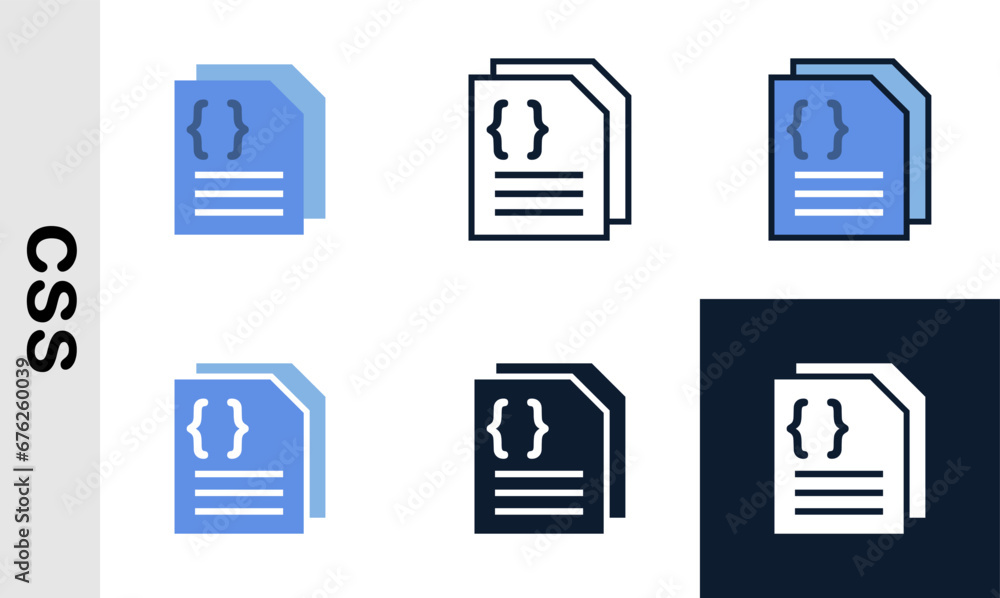 css illutration icons set. Simple css icons used web development. css illutration icons set. Simple css icons used web development.