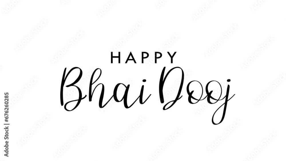 Happy Bhai Dooj Text Animation. Excellent for banners, Bhai Dooj celebrations, and stories for social media feed wallpapers Happy Bhai Dooj Text Animation. Excellent for banners, Bhai Dooj celebrations, and stories for social media feed wallpapers