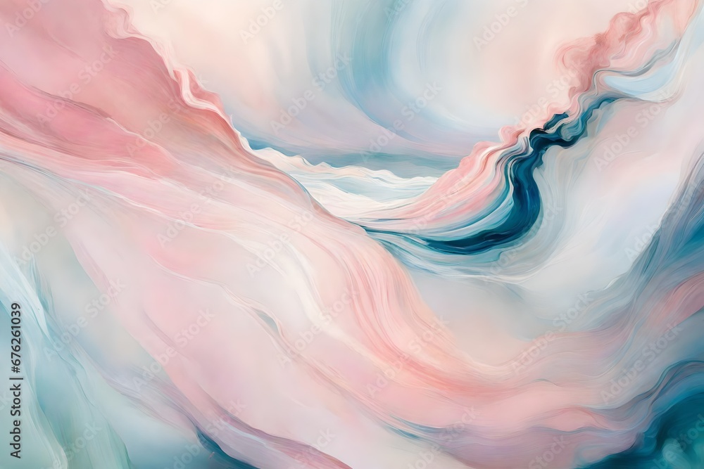 A whisper of pastel pinks and blues painted in the liquid strokes of a dream.