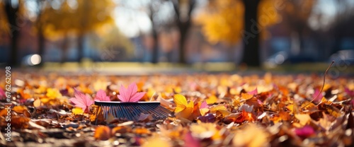 Autumn Work Garden Raking Colourful Leaves   Background Image For Website  Background Images   Desktop Wallpaper Hd Images