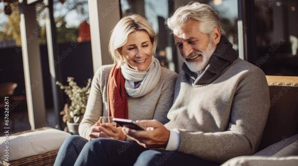 Happy senior using smartphone to shopping online, super sale on black friday, payment with credit card or payment app, cashless society and digital lifestyle. Happy senior using smartphone to shopping online, super sale on black friday, payment with credit card or payment app, cashless society and digital lifestyle.