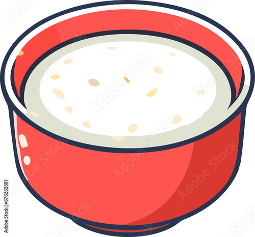 Miso soup icon  Asian food  Japan cup 