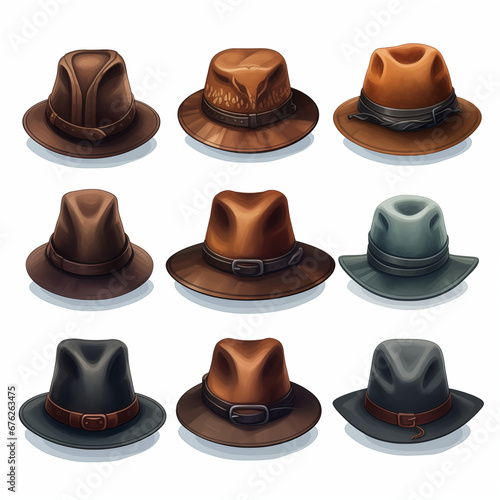 collection of hats