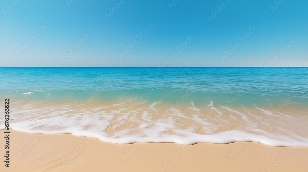 Low Angle Desert Beauty, Sandy Dunes and Clear Blue Skies