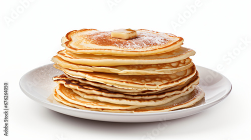 Pancakes isolated on transparent or white background