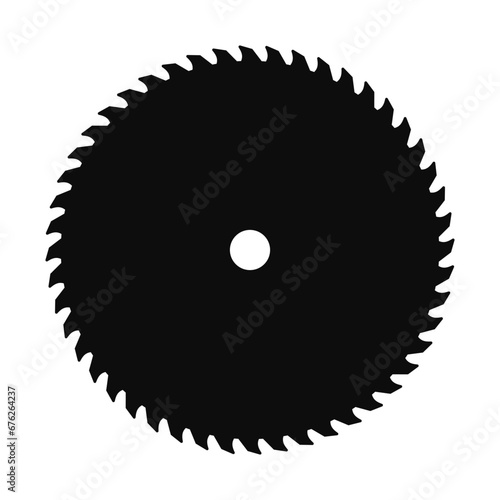 Industrial saw vector flat style icon isolated on white background