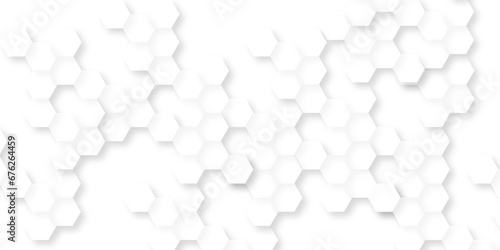 Abstract background with hexagons Abstract hexagon polygonal pattern background vector. seamless bright white abstract honeycomb background.