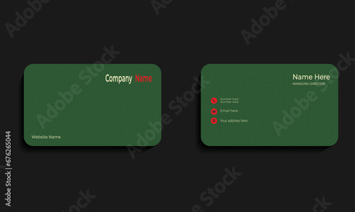 Elegant dark background minimalist business card.