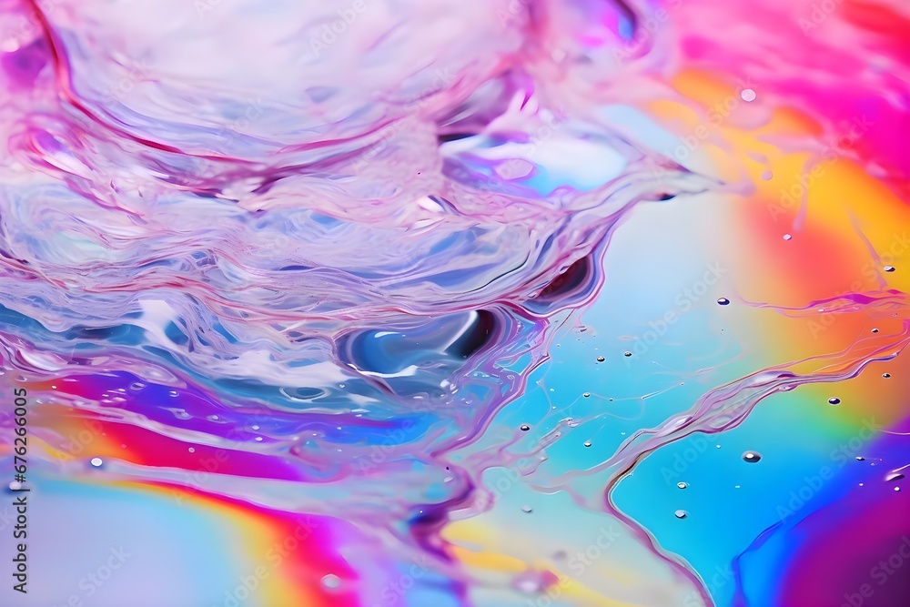 Abstract Background Soap Bubble Iridescent Colors, Paint Brushes. Abstract Background Soap Bubble Iridescent Colors, Paint Brushes.