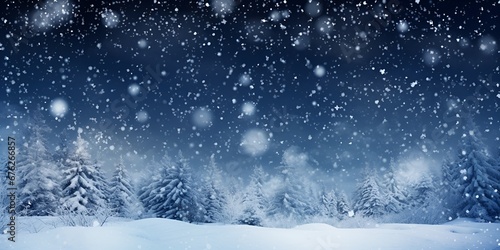 Snowy Winter Background, Perfect for Christmas and New Year Themes