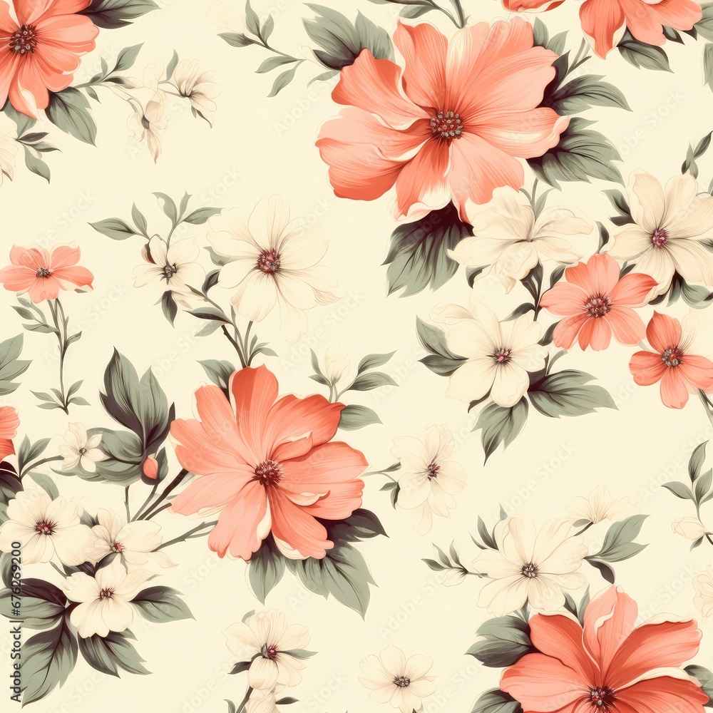 Simple flowers wallpaper texture Simple flowers wallpaper texture