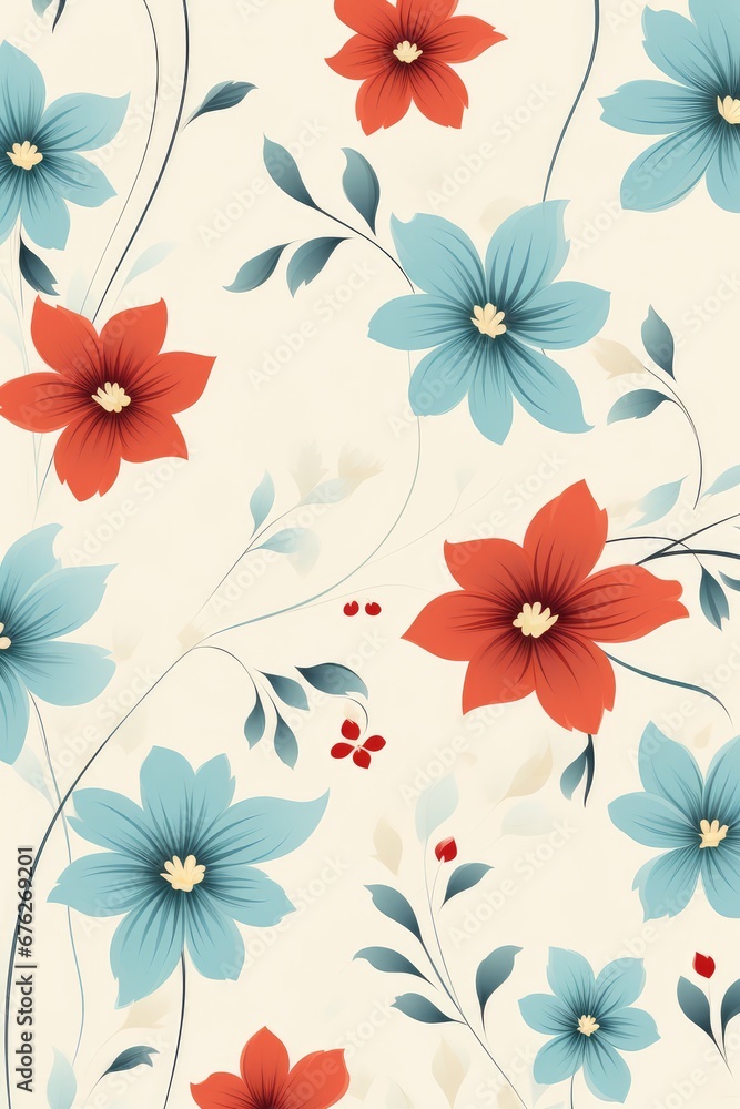 Simple flowers wallpaper texture Simple flowers wallpaper texture