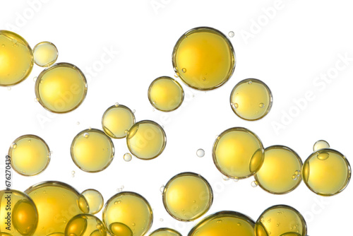 Isolated yellow bubbles.