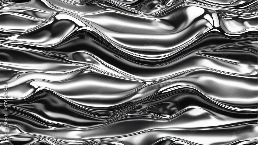 Liquid chrome waves background, shiny and lustrous metal pattern texture. Liquid chrome waves background, shiny and lustrous metal pattern texture.