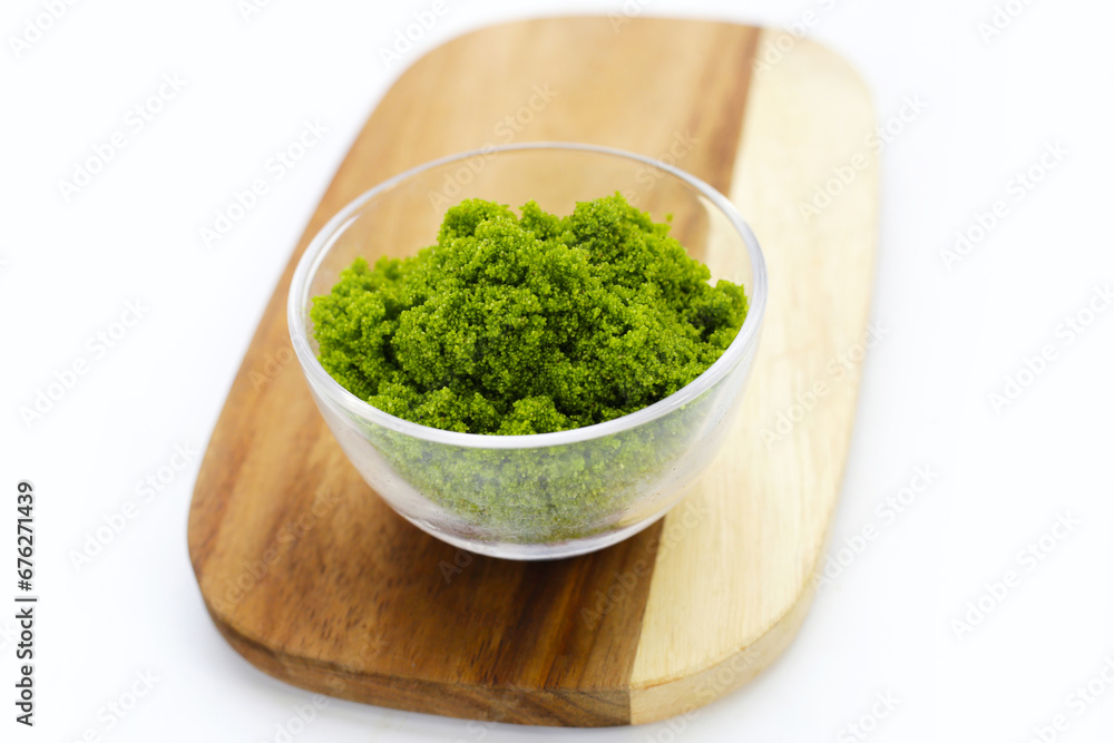 Wolffia globosa or swamp algae, water meal Wolffia globosa or swamp algae, water meal