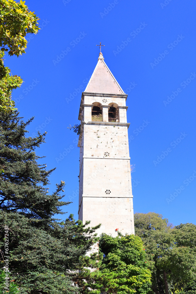 Bell tower of St. Arnir in Split, Croatia