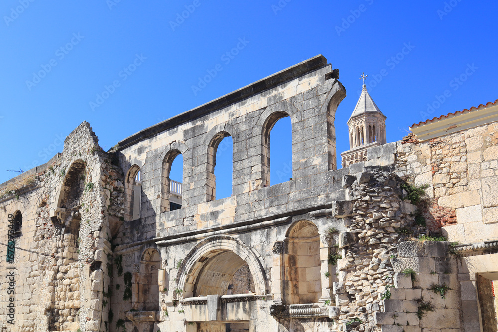  Silver Gate (Porta argentea) near Palace of Diocletian in Split, Croatia