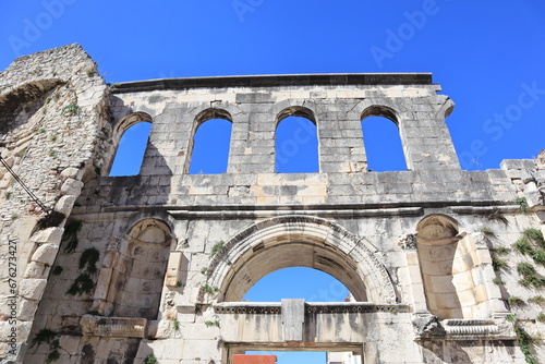 Silver Gate  Porta argentea  near Palace of Diocletian in Split  Croatia