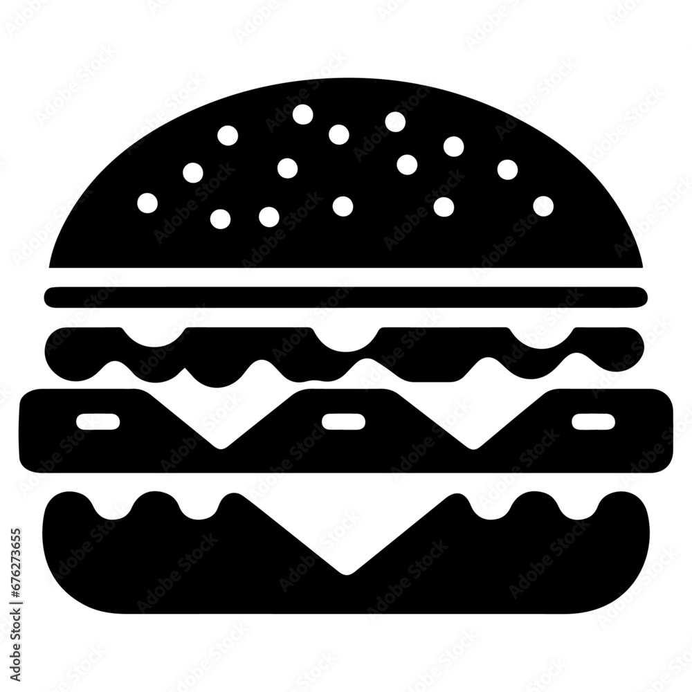 Burger vector silhouette illustration, Burger Food vector, Restaurant Burger silhouette illustration black color Burger vector silhouette illustration, Burger Food vector, Restaurant Burger silhouette illustration black color