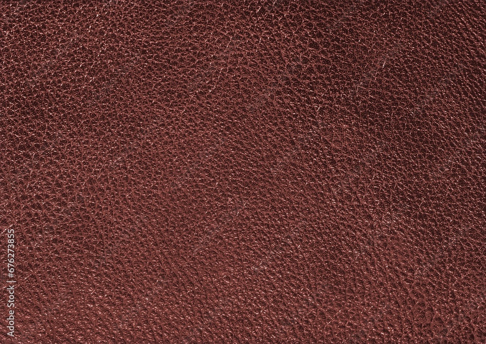Leather texture background, brown leather material pattern close view square illustration