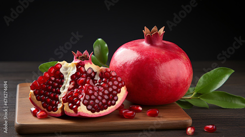 Pomegranate isolated on white background