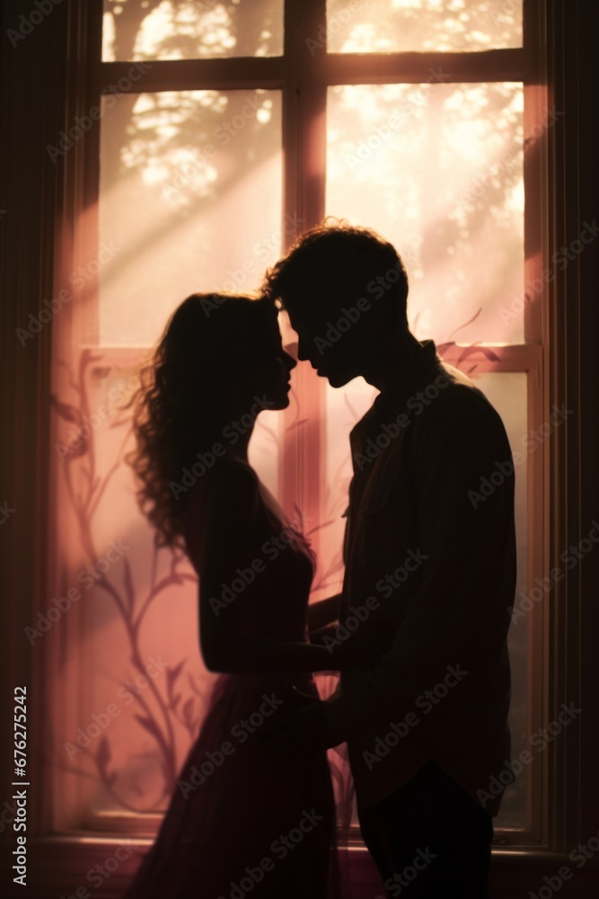 Dreamy analog photo of a couple kissing, soft focus, vintage style Dreamy analog photo of a couple kissing, soft focus, vintage style