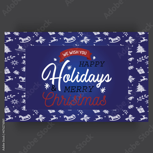  vector merry Christmas holiday design background vector.