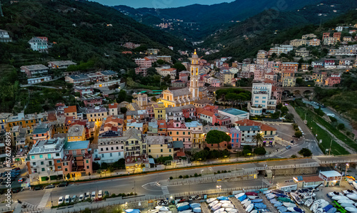 Aerial view of the tourist resort Moneglia  Liguria  Italy