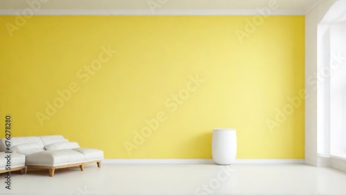 Modern bright interiors apartment. Living room, mockup, illustration. © MrBaks