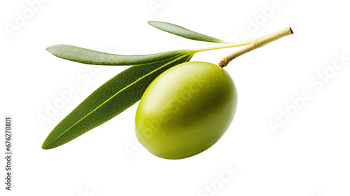 green olives isolated on white