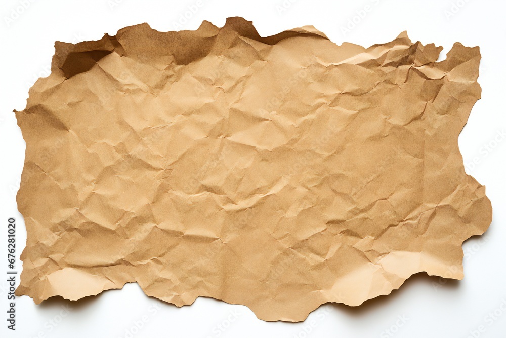 Fototapeta premium Torn cardboard paper isolated on white background Generative AI 