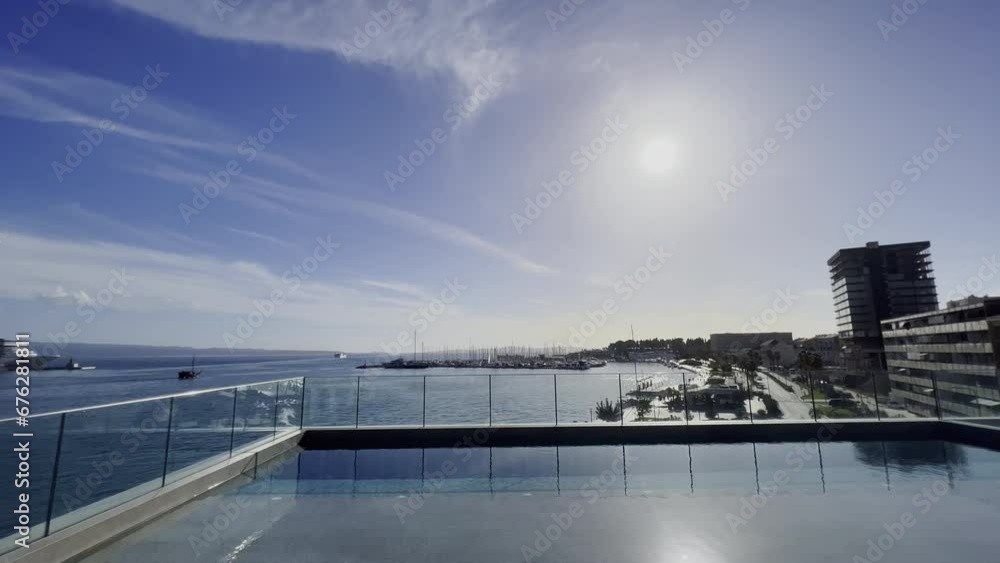 Sea view from rooftop pool area Sea view from rooftop pool area