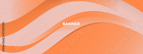 Abstract orange background, Green Banner, Green Texture