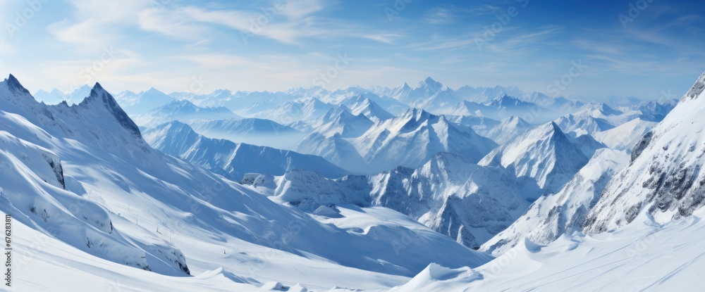 Panorama Winter Mountains Caucasus Regionelbrus , Background Image For Website, Background Images , Desktop Wallpaper Hd Images