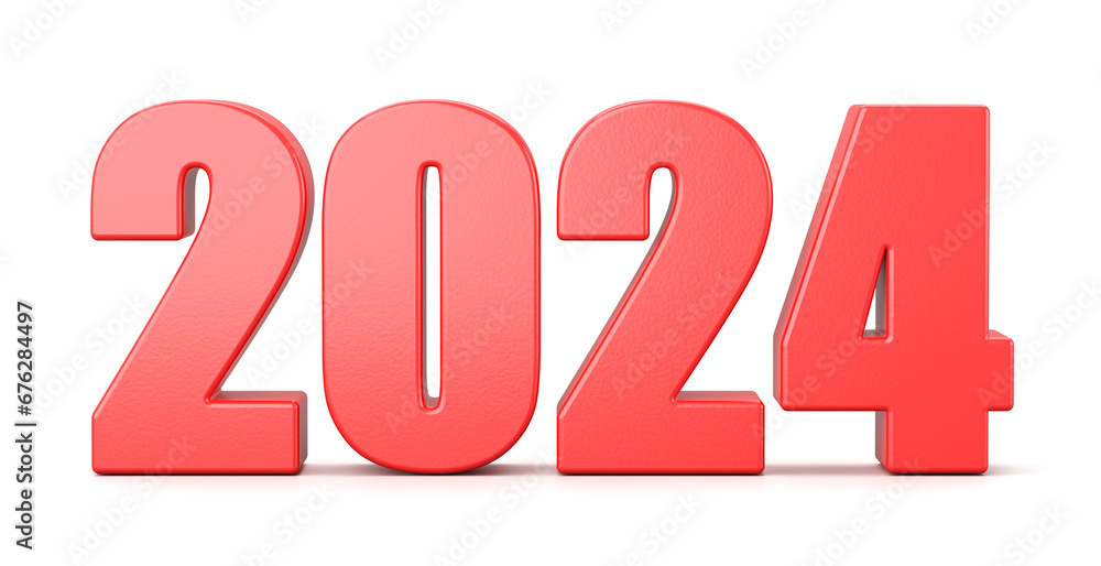 2024 Year Number Text on White 2024 Year Number Text on White