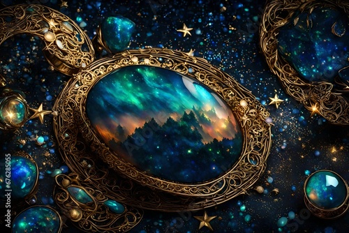 Liquid opal and gold glistening under the enchanting glow of starlight ©  ALLAH LOVE