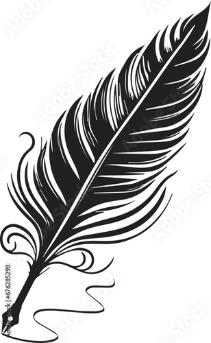 Feather pen quill vector svg