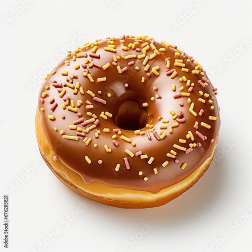 Donuts isolated from the background, top view