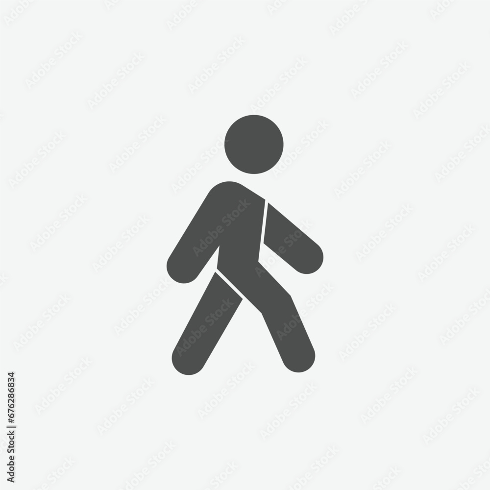 vector illustration of walking man icon on grey background for website, ui ux and mobile design. vector illustration vector illustration of walking man icon on grey background for website, ui ux and mobile design. vector illustration