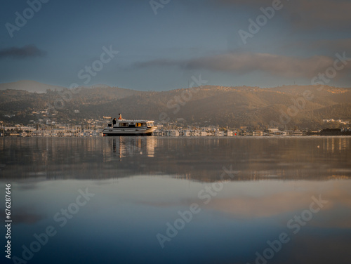 Houseboat on the Knysna Lagoon in the Garden Route of South Africa