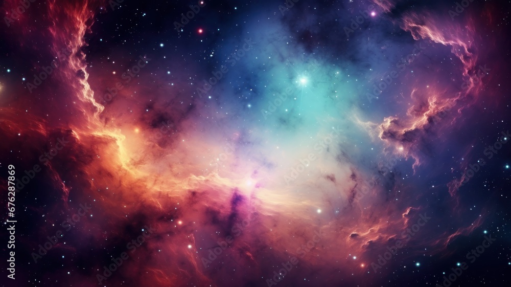 Fototapeta premium Colorful galaxy in space